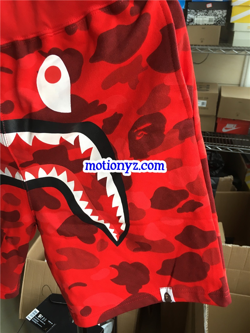 Red Bape Camo Shorts